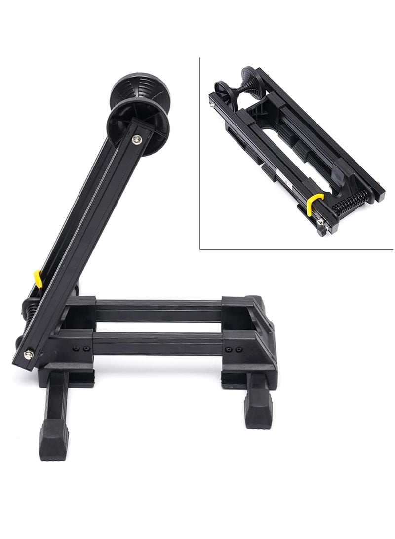 MIXDE Bicycle Storage Stand, Foldable Steel Floor Bike Stand, Bike Floor Stand Alloy Bicycle Storage Stand Bike Floor Parking RackOpen Fits Road, Gravel and Mountain Bike Tires - Image 4