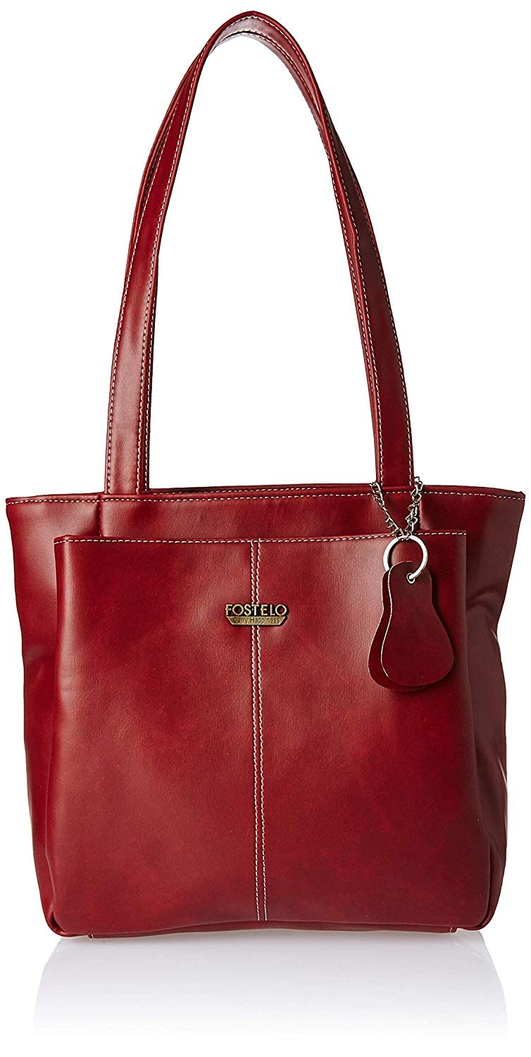 Fostelo Women's Florence Satchel Tote Handbag for Women | Ladies Purse | Stylish Shoulder Bag | Gift For Women | Maroon - Image 1