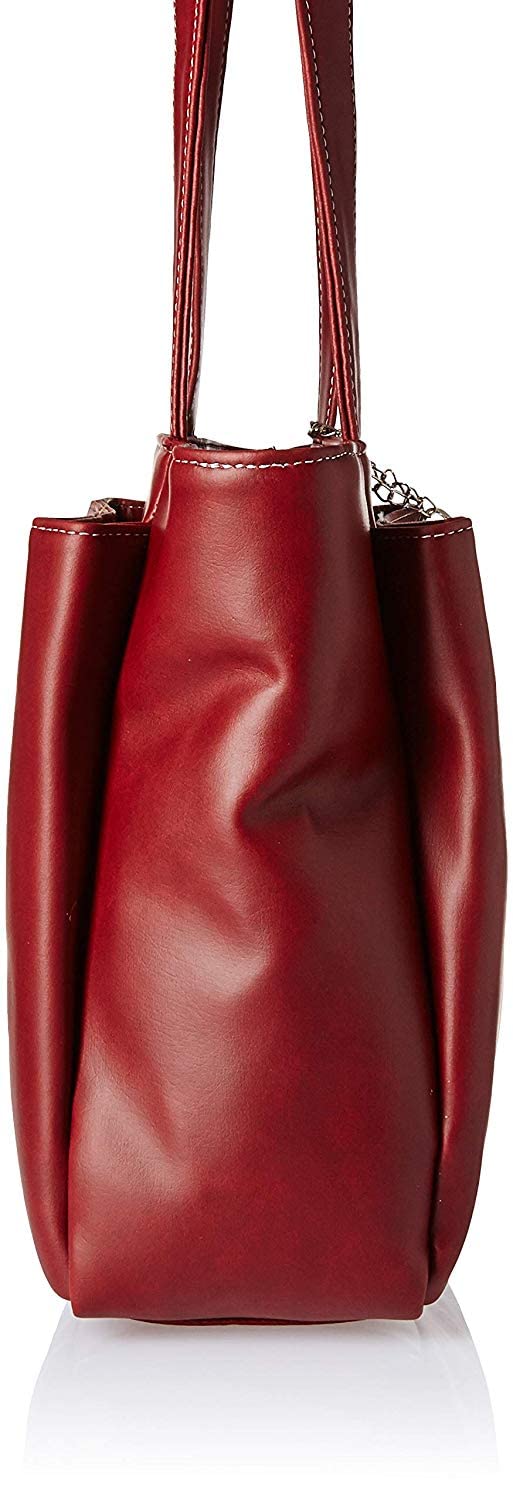 Fostelo Women's Florence Satchel Tote Handbag for Women | Ladies Purse | Stylish Shoulder Bag | Gift For Women | Maroon - Image 4