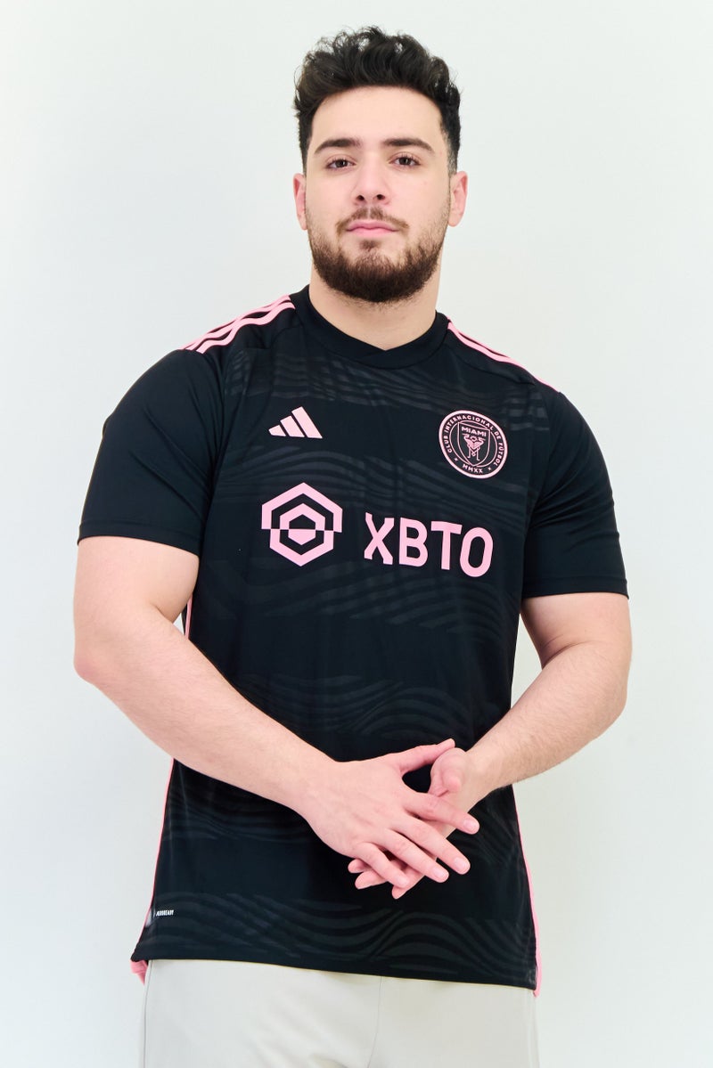 Adidas Men Slim Fit Short Sleeve Inter Miami Cf Jersey, Black - Image 1