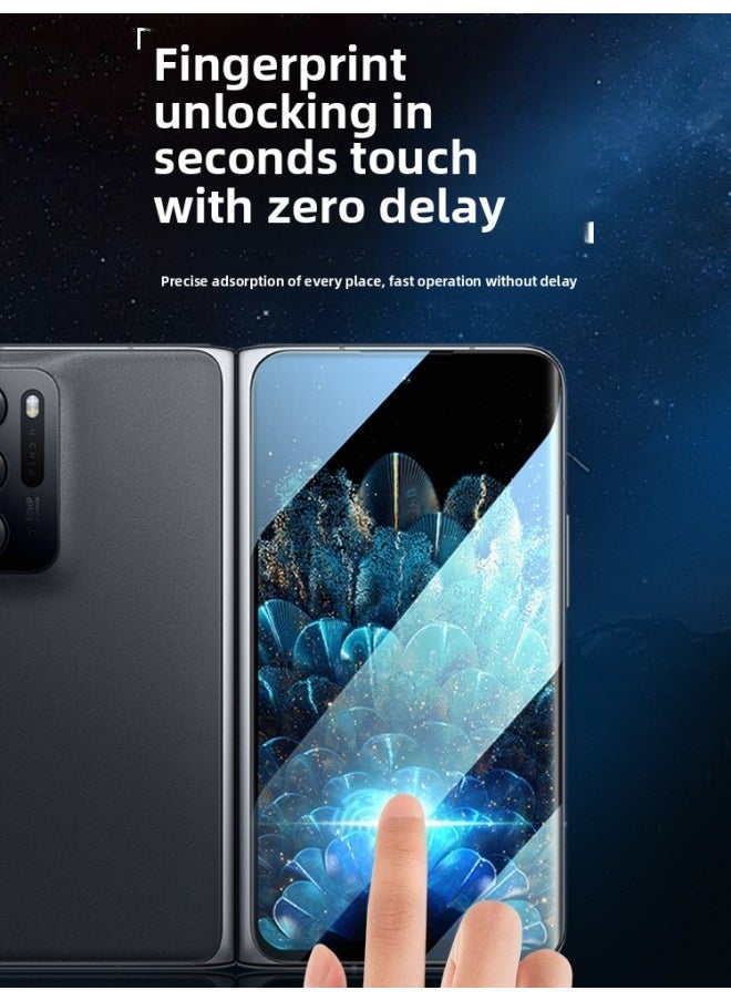 Generic - For Oppofindn Tempered Film Findn2 Folding Screen N3 Mobile Phone Film Oppofindn2 Outer Screen Curved Surface-Colour:【ultra-clear Black Edges◆External Screen Tempered Film】3 Pieces Pack*free Lens Film-Size:OPPO Find N3 - Image 1