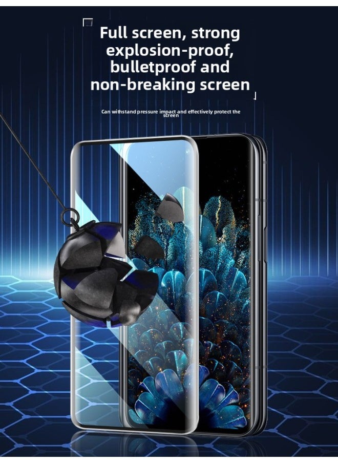 Generic - For Oppofindn Tempered Film Findn2 Folding Screen N3 Mobile Phone Film Oppofindn2 Outer Screen Curved Surface-Colour:【ultra-clear Black Edges◆External Screen Tempered Film】3 Pieces Pack*free Lens Film-Size:OPPO Find N3 - Image 1