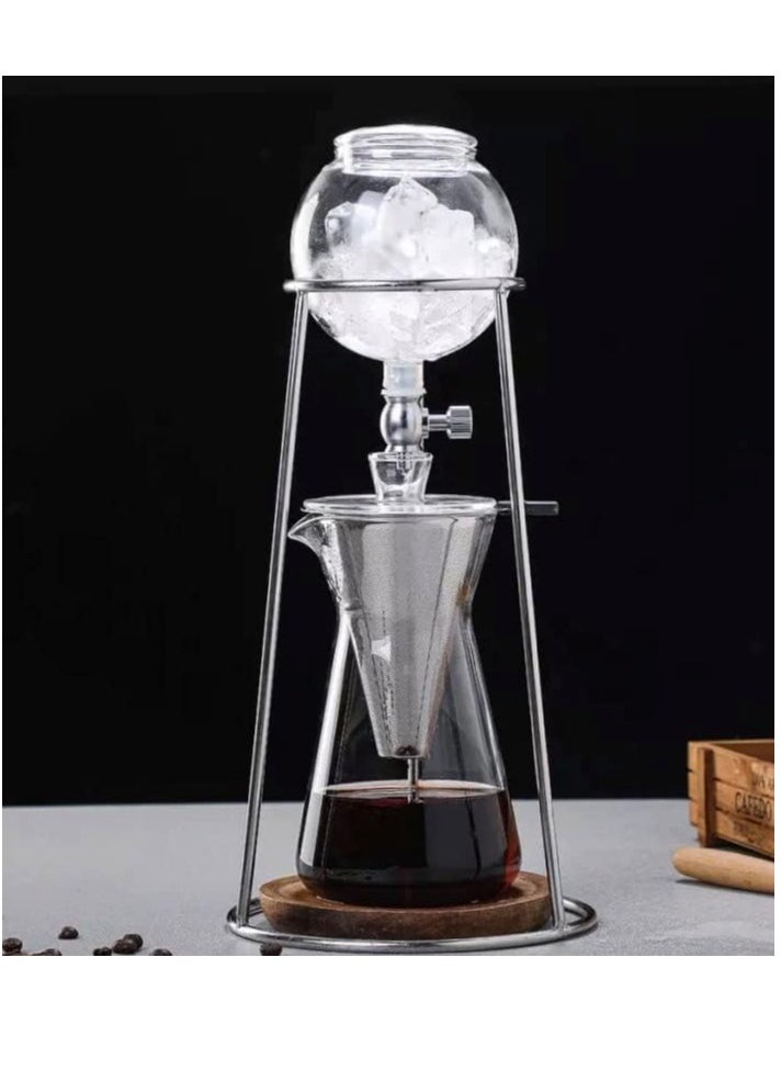 Generic Liying Cold Brew Coffee and Tea Maker 400ml, Dripper Iced Coffee Brewer Maker with Adjustable Water Flow, Stainless Steel Filter, Borosilicate Glass for coffee shop, cafe, hotel and home  - Image 5