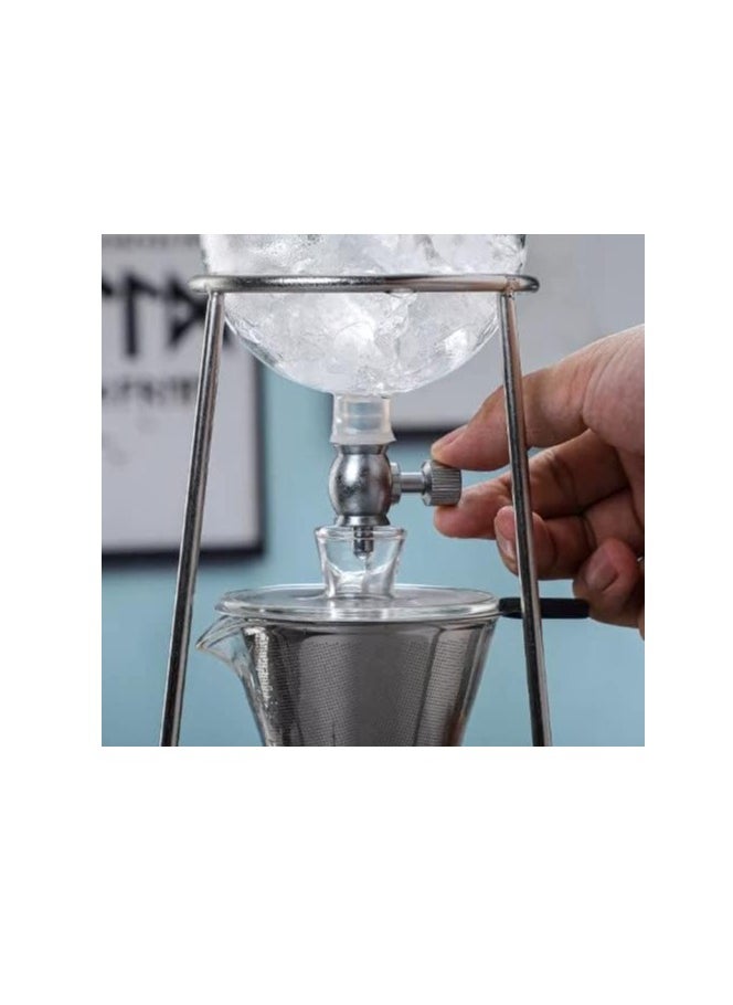 Generic Liying Cold Brew Coffee and Tea Maker 400ml, Dripper Iced Coffee Brewer Maker with Adjustable Water Flow, Stainless Steel Filter, Borosilicate Glass for coffee shop, cafe, hotel and home  - Image 2