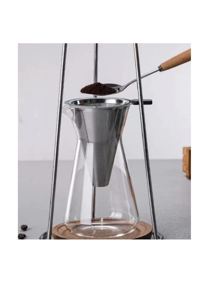 Generic Liying Cold Brew Coffee and Tea Maker 400ml, Dripper Iced Coffee Brewer Maker with Adjustable Water Flow, Stainless Steel Filter, Borosilicate Glass for coffee shop, cafe, hotel and home  - Image 3
