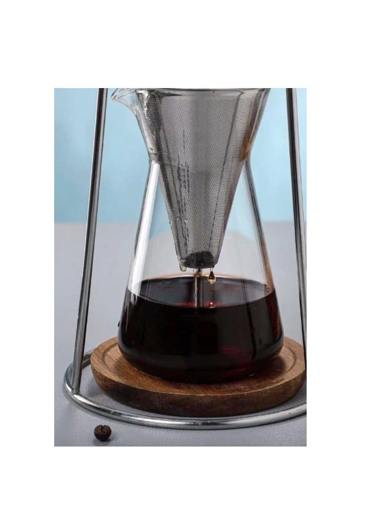 Generic Liying Cold Brew Coffee and Tea Maker 400ml, Dripper Iced Coffee Brewer Maker with Adjustable Water Flow, Stainless Steel Filter, Borosilicate Glass for coffee shop, cafe, hotel and home  - Image 4