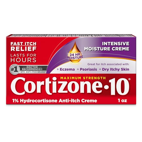 Cortizone 10 Maximum Strength Intensive Moisture AntiItch Cream Hydrocortisone 1 FastActing Itch Relief Spray for Bug Bites Rash Eczema Psoriasis Poison Ivy More 1 oz