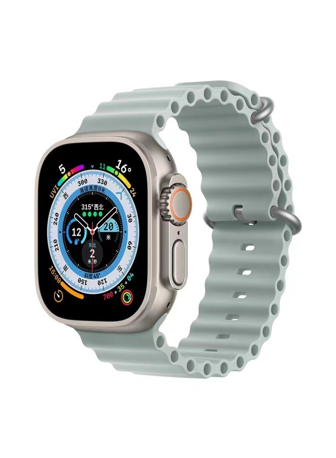 Apple Ocean Strap For Applewatch8/7/se/ultra Sports Two-tone Silicone Iwatch Strap 