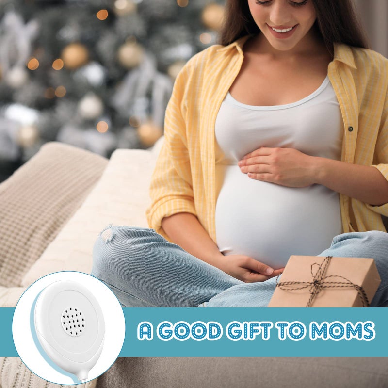 Konohan 8 Pcs Baby Bump Headphones Set Belly Headphones for Pregnant Women White Belly Speakers Women for Pregnancy Safely Play Music, Sounds, and Voices to Your Baby in The Womb - Image 5