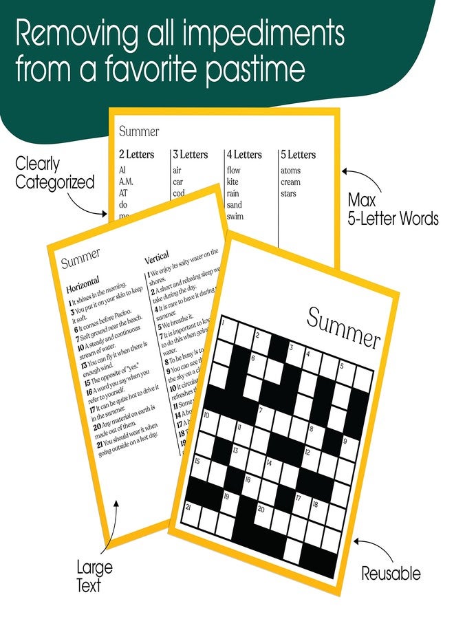 Keeping Busy Crossword Dementia Activities for Seniors | Alzheimer Products for Elderly Patients | Fun Memory Game Toy & Cognitive Brain Puzzle for Senior Citizens w/Memory Loss or Alzheimers - Image 3