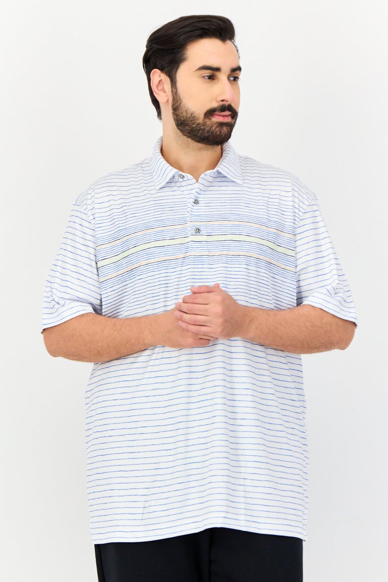 Greg Norman Men Sportswear Fit Short Sleeve Outdoor Polo Shirt, Multicolor  - Image 1