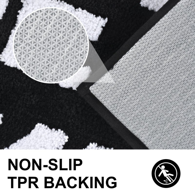Zeeinx Get Naked Bath Mat Cute Bathroom Rugs Non Slip Microfiber Bath Rugs Funny Bathroom Decor Machine Washable Black Bath mat for Tub and Shower,16â€x24â€ - Image 2