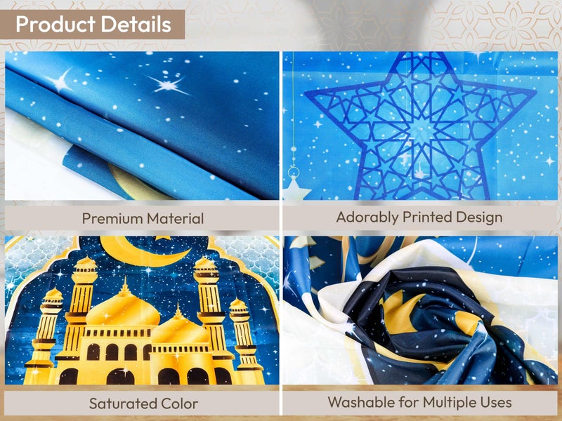 OLEEK Ramadan Mubarak Backdrop - Ramadan Decorations for Home 2026 - ramadan's Decorations Backdrop - Ramadan Mubarak Sign - ramadans Background - ramdan Decor - ramadn Banner for Home - Image 2