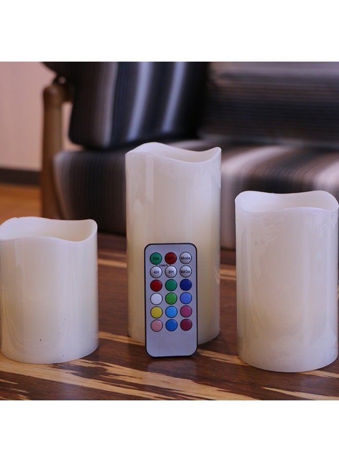 3-Pack Pillar Flameless Candle Lamp Waterproof And Tropical Resistant Remote Control Beautiful Home Decor LED Light - Image 2