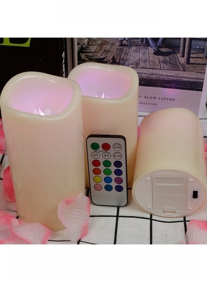 3-Pack Pillar Flameless Candle Lamp Waterproof And Tropical Resistant Remote Control Beautiful Home Decor LED Light - Image 1