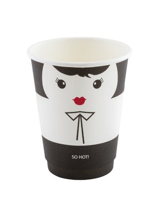 Restaurantware 12 Ounce Disposable Cups, Pack of 500 Double Wall Hot Cups – Lids Sold Separately, Featuring a Madame Print with Black Paper Insulation, Ideal for Serving Tea, Coffee, and More - pzsku/Z49306E0047523AE9F370Z/45/1748264639/fb4a20d0-d22e-4c1f-9779-550f0fed019e