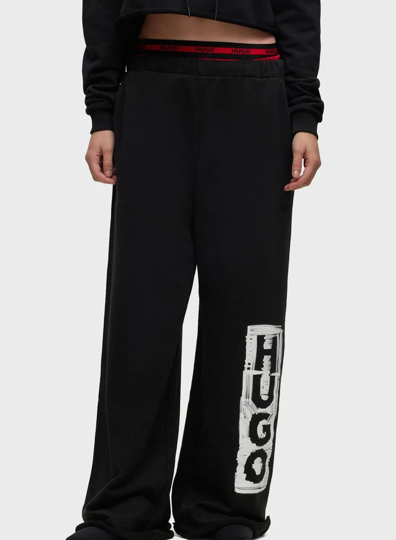 HUGO Logo High Waist Sweatpants