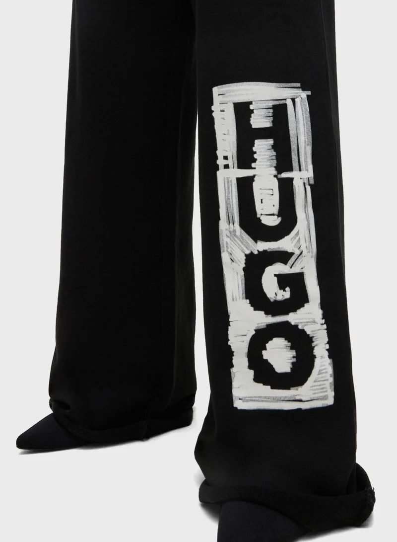 HUGO Logo High Waist Sweatpants