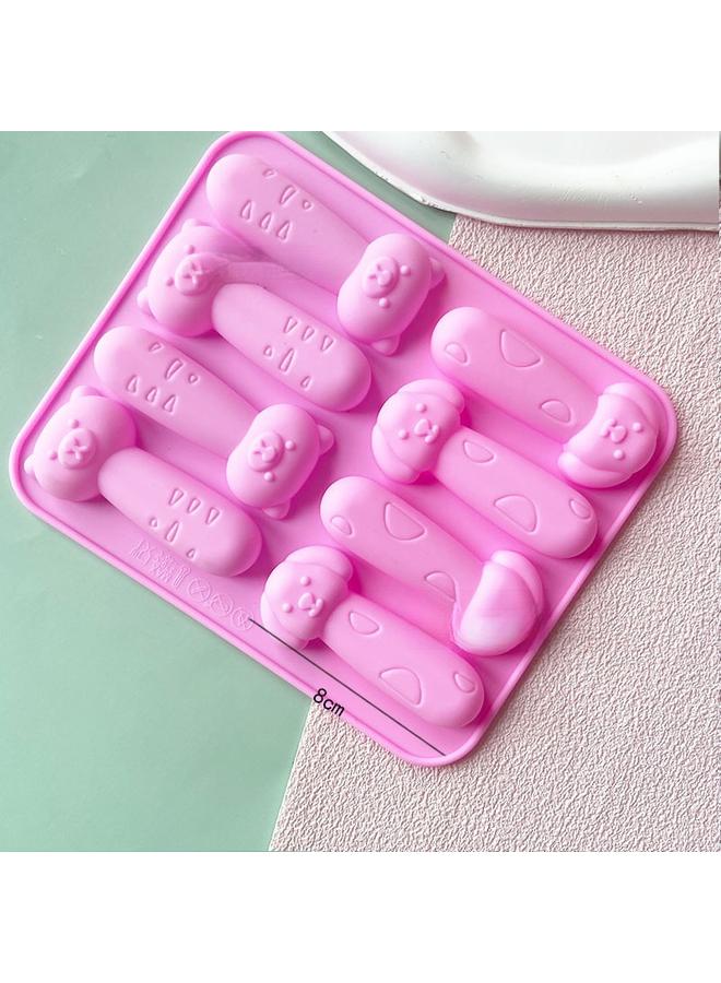 Bluejw 6 Even Small Fish Wax Bottle Sugar Mold Silicone Cat Claw Bowl Cake Jelly Kneading Music Gypsum Soap Making Tools - Image 1