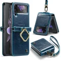 Mobcos Caseme SM ZFlip 4 Leather Blue