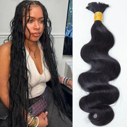 Y WIGS YWIGS Body Wave Human Braiding Hair for Boho Braids 50G No Weft Virgin Human Hair Bulk Human Hair for Braiding 20inch - Image 1