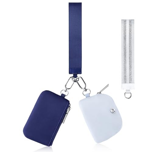 Babysun Mini Zip Around Dual Pouch Wristlet With 2 Straps Wristlet Keychain Wallet for Women Coin Purse Small Cute for Teen Girl - Image 1