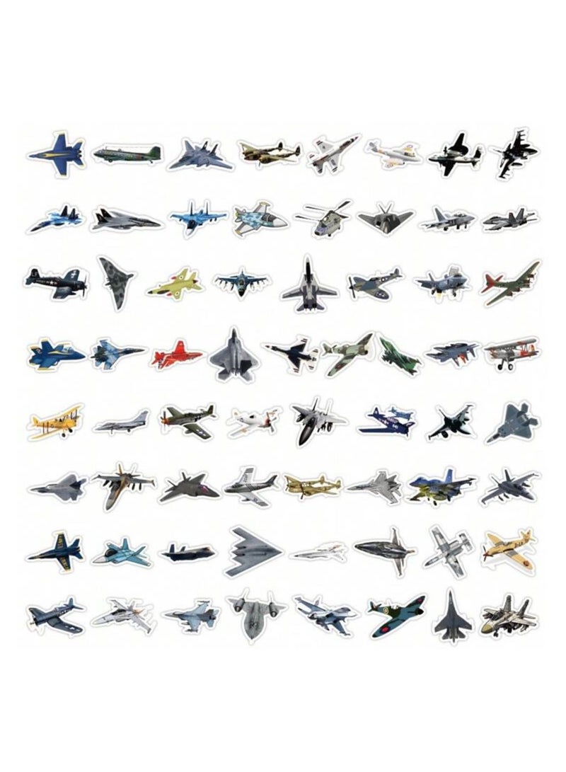 60 Waterproof Airplane Stickers – Perfect for Phones, Cars, Gift Boxes, Bags, Helmets, Kids' Toys & Bicycles  - Image 2