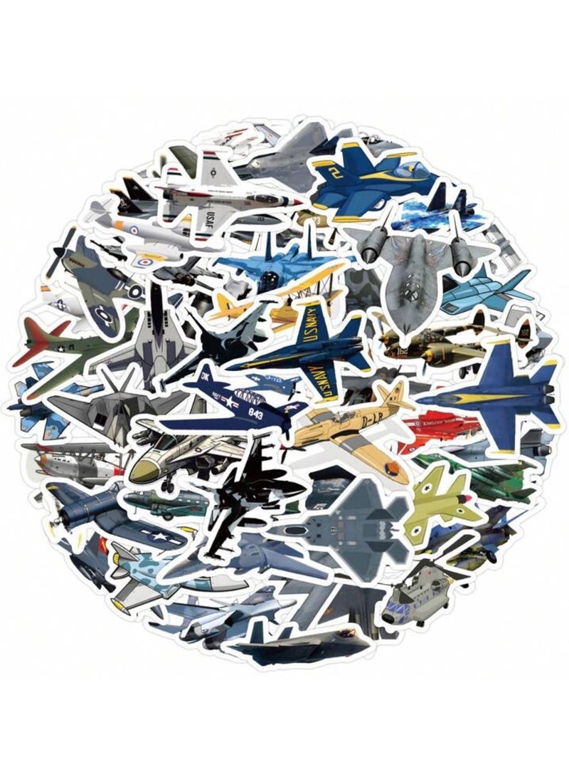60 Waterproof Airplane Stickers – Perfect for Phones, Cars, Gift Boxes, Bags, Helmets, Kids' Toys & Bicycles  - Image 1