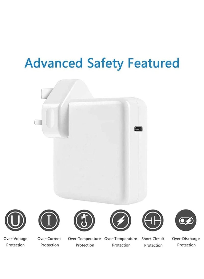 Womdee 96W USB C Charger compatible with Mac book Pro Charger USB C 16 15 inch 2016 2017 2018 2019,Replacement Charger for 13/15/16 inch thunderbolt charger With USB C Cable 6.6ft - Image 2