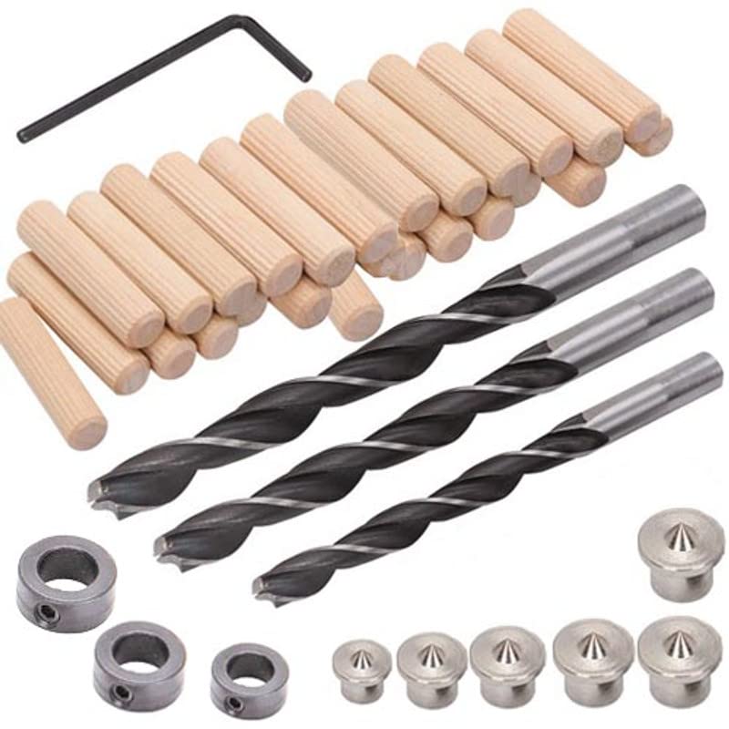 SHB SHB Dowel Set 43 Hole Guide Wood Dowel Straight Hole Drilling Guide Woodworking Carpentry Positioner Locator Tool Woodworking Tool  - Image 3