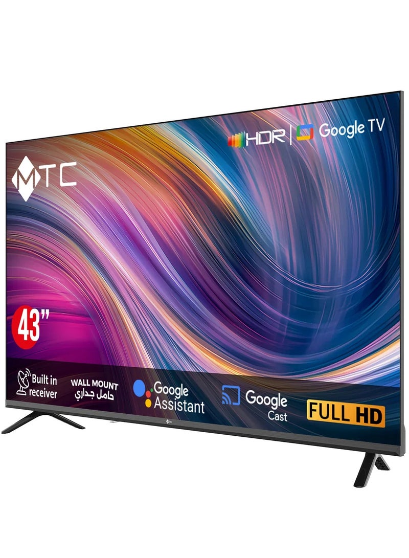 MTC 43-inch Smart TV FHD,  Google TV, Built-In Receiver, Google Assistant, Wall Mount   MT43FH450GO - Image 3