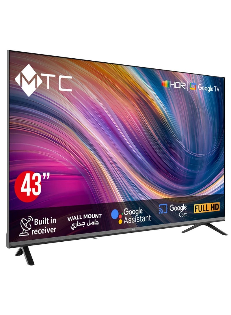 MTC 43-inch Smart TV FHD,  Google TV, Built-In Receiver, Google Assistant, Wall Mount   MT43FH450GO - Image 2
