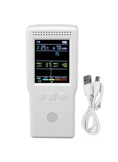 Thoraya 9 in 1 Air Quality Monitor High Accuracy Multifunction Handheld HCHO Tester for Baby Room Hospital White  - Image 1