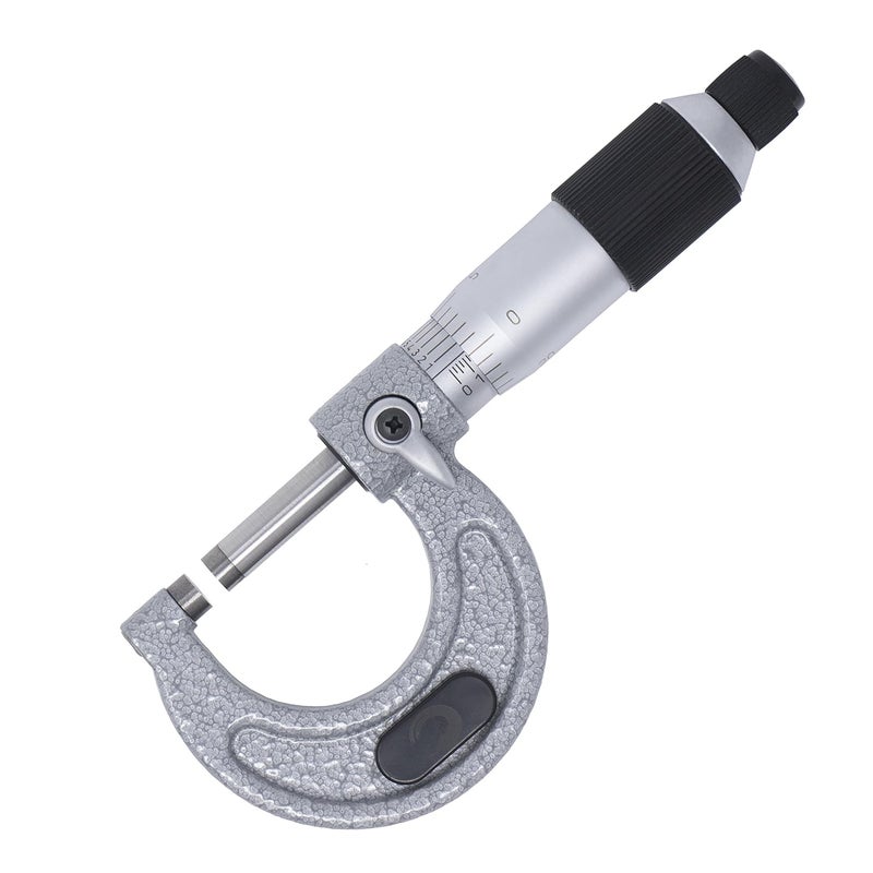 Clockwise Tools MMTR-01 Premium Outside Micrometer with Carbide Tip 0-1" Measuring Range 0.0001" Graduation Precision Machinist Tool - Image 1