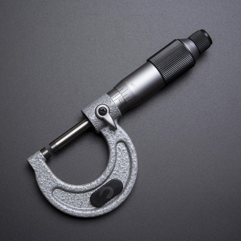 Clockwise Tools MMTR-01 Premium Outside Micrometer with Carbide Tip 0-1" Measuring Range 0.0001" Graduation Precision Machinist Tool - Image 3