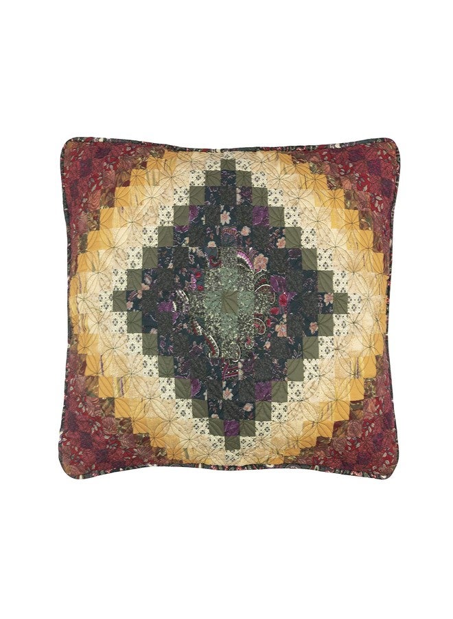 Donna Sharp Pillow Sham - Spice Postage Stamp Contemporary Decorative Pillow Cover with Multicolored Pattern - Standard - Image 1