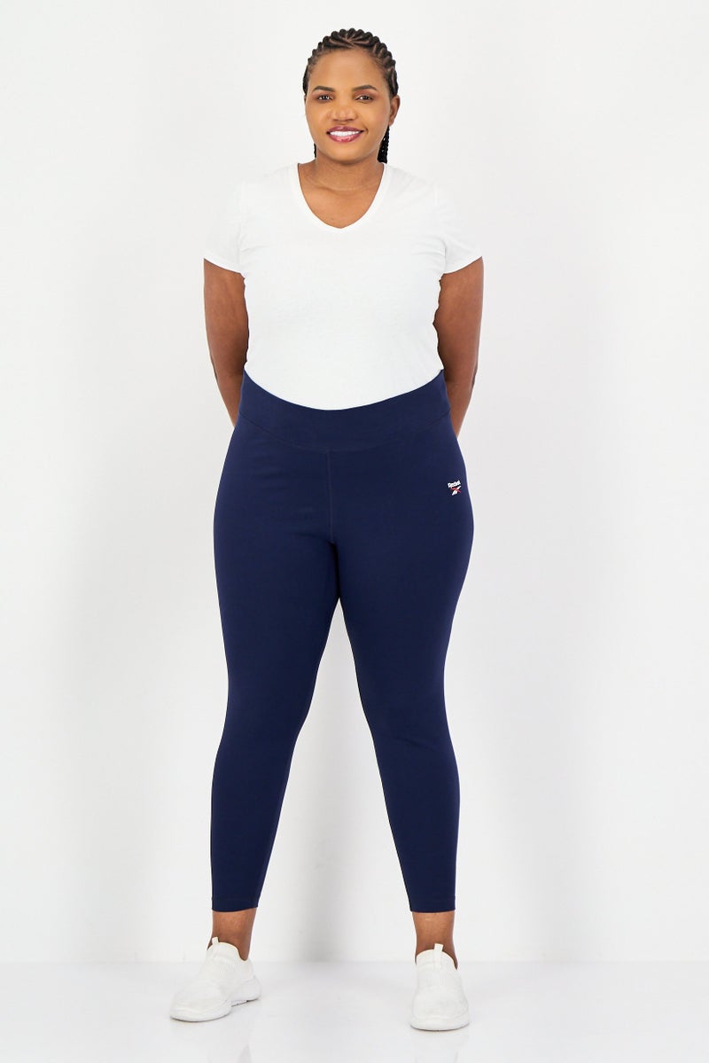 Reebok Women Plus Size Training Leggings, Navy - Image 3