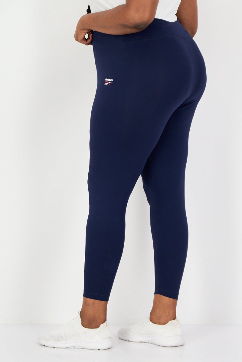 Reebok Women Plus Size Training Leggings, Navy - Image 4