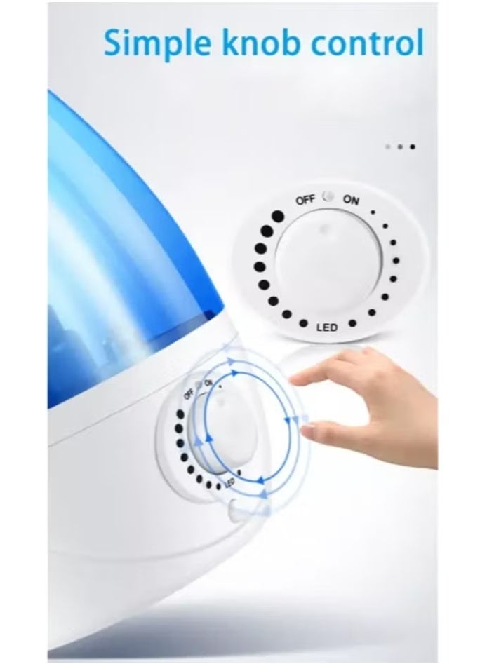Humidifiers 2-in-1 Cool Mist Humidifier Diffuser for Baby Home Bedroom Office Plants, 3L Essential Oil Diffuser with Adjustable Mist Output, Waterless Auto-Off, Whisper-Quiet, Up to 21 Hours, BPA Free  - Image 5