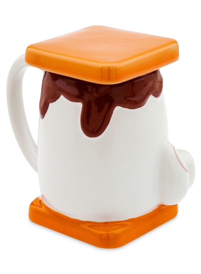 Disney Store Official Baymax S'More Disney Munchlings Baked Treats Mug, Big Hero 6, 455ml, Sculpted Stoneware Drinking Cup with Lid, Morning Brew Beverage Holder, Brown - Image 4