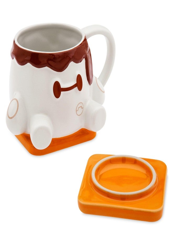 Disney Store Official Baymax S'More Disney Munchlings Baked Treats Mug, Big Hero 6, 455ml, Sculpted Stoneware Drinking Cup with Lid, Morning Brew Beverage Holder, Brown - Image 3