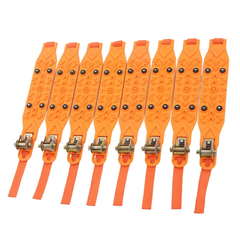 Keenso Keenso 8 Pcs Car Snow Tire Chain, Snow Chains Yellow Anti Slip Emergency Traction Tire Security Chains for 155mm‑266mm Tires Car SUV MPV - Image 1