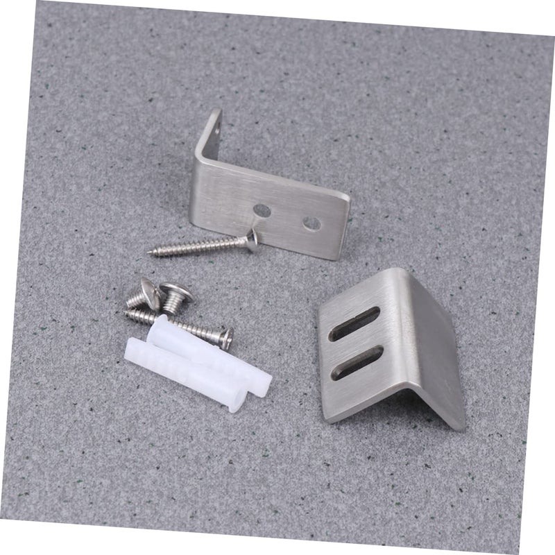 Stainless Steel Barn Door Floor Guide Stopper Limiter Easy Install DIY 4 5X4 5cm Silver - Image 4