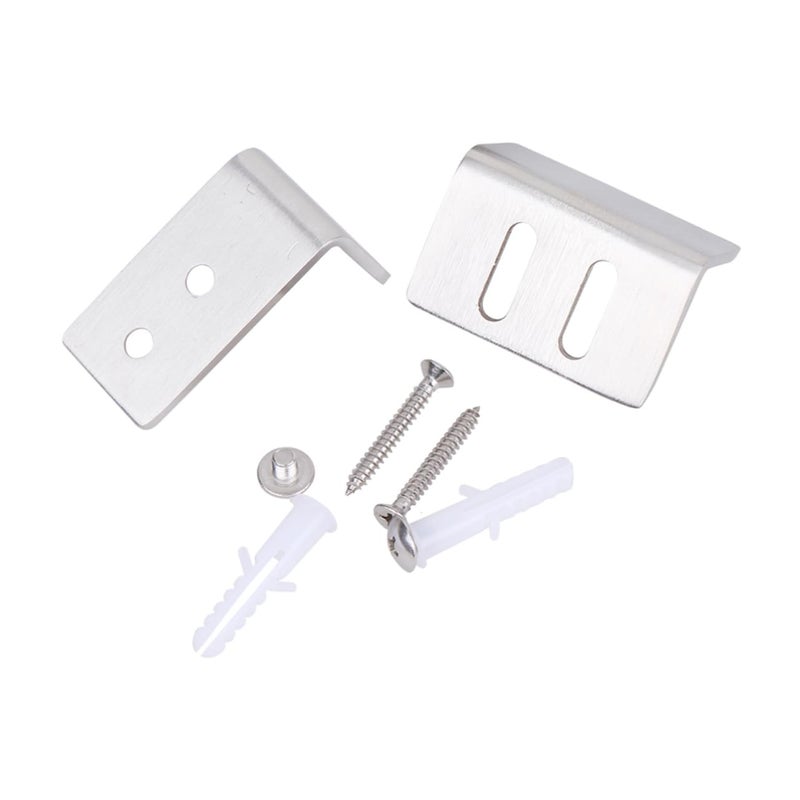Stainless Steel Barn Door Floor Guide Stopper Limiter Easy Install DIY 4 5X4 5cm Silver - Image 2