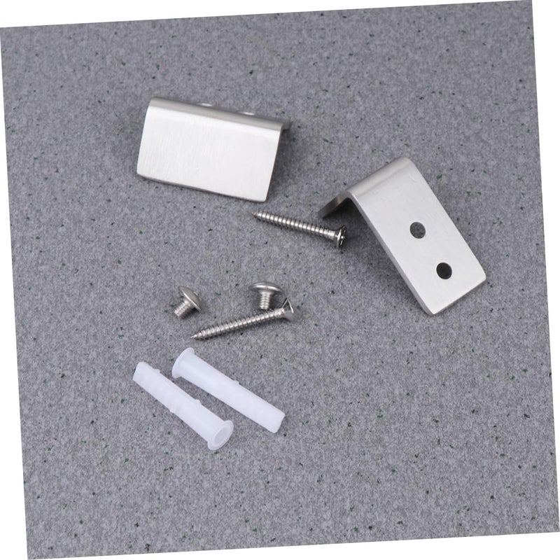 Stainless Steel Barn Door Floor Guide Stopper Limiter Easy Install DIY 4 5X4 5cm Silver - Image 5