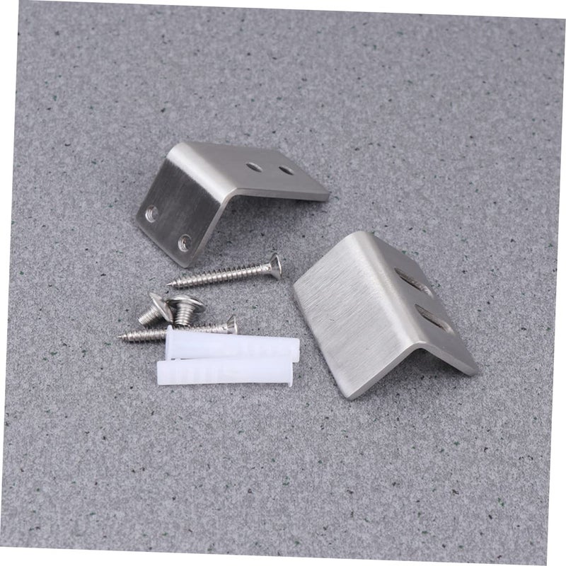 Stainless Steel Barn Door Floor Guide Stopper Limiter Easy Install DIY 4 5X4 5cm Silver - Image 3
