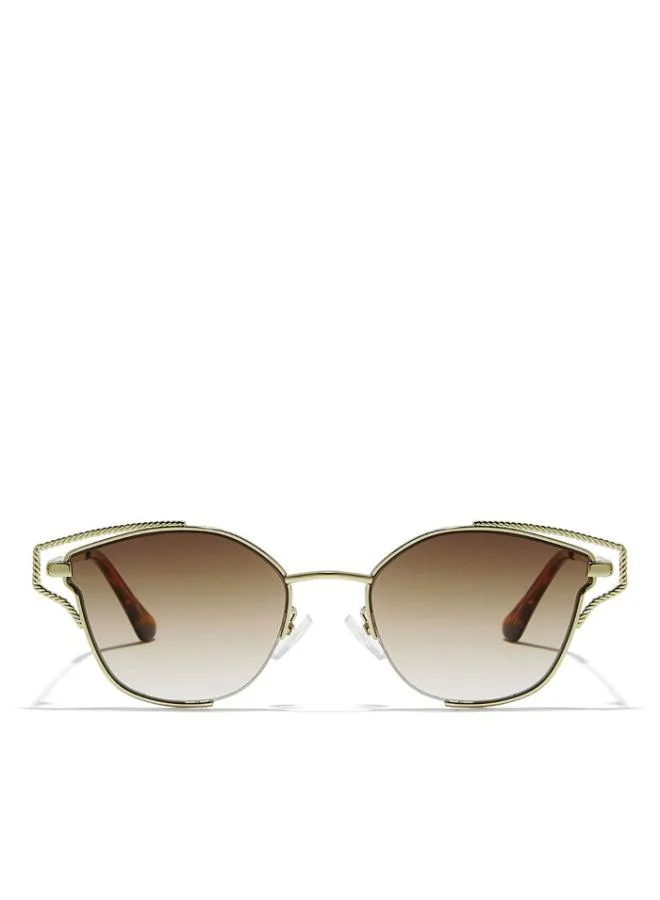 Blackout HYPATIA Women Japanese Gold Sunglasses - Frame Material: Metal- Frame Color: Japanese Gold-Lens Color: Brown  - Full Rim