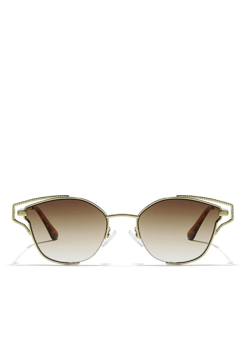 Blackout HYPATIA Women Japanese Gold Sunglasses - Frame Material: Metal- Frame Color: Japanese Gold-Lens Color: Brown  - Full Rim
