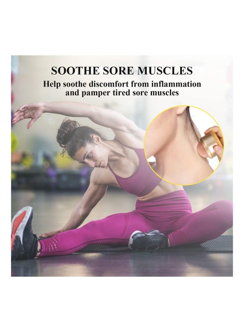 Massage Roller Ball, Himalayan Salt Ball Hand Massage Tool Salt Ball Roller Natural Therapy Roller Relaxation Roller Ball Body Massage Roller Therapeutic Roller for Neck, Back, Arm Full Body Massage - Image 3