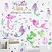 Glenmal 2 Sheets Large Mermaid Wall Decals Girls Glitter Wall Decals Mermaid Bedroom Wall Peel Stickers Mermaid - Image 2
